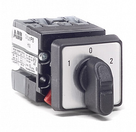 OMU2PBR Переключатель 3-х позиционный с ключом (1-0-2), трехуровневый 10А, РФ ABB. Вид 1