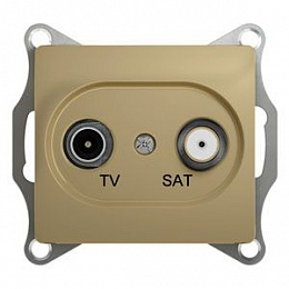 Розетка TV-SAT оконечная 1db, механизм (титан) Glossa Systeme Electric. Вид 1