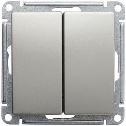 Выключатель 2-клавишный, 10АХ, механизм (шампань) Wessen 59 Systeme Electric. Вид 1