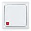 Выключатель 1-клавишный, О/У, с подсветкой, 6А, 250В (белый) Хит Systeme Electric. Вид 1.