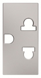 N2138 PL Механизм розетки EU/US стандарта, серия Zenit, 1-мод., серебристый ABB. Вид 1
