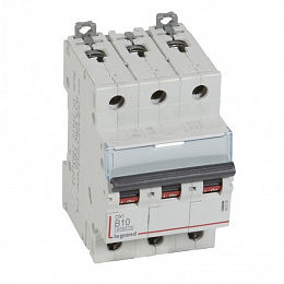 DX3 Автоматический выключатель 3-полюсный 10A 10kA (хар-ка B) Legrand. Вид 1