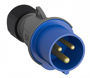 216 EP6 Вилка кабельная 2P+E, 16А, IP44, 200-250В 6ч.(синий) Easy&Safe ABB. Вид 1