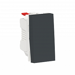Выключатель 1-клавишный, сх. 1, 10 ax, 250 в, 1 модуль (антрацит) Unica Modular Schneider Electric. Вид 1