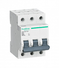 Автоматический выключатель 3-полюсный, 50А, 6kA (хар-ка B) City9 Systeme Electric. Вид 1