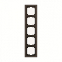 1725-243 Рамка 5-постовая, Axcent, richlite брауни ABB. Вид 1