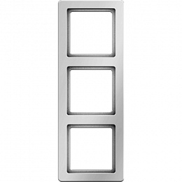 Рамка 3-постовая цвет: полярная белизна, с эффектом бархата (полярная белизна, бархат) Q.1 Berker. Вид 1