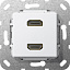 Розетка 2xHDMI (белый) System 55 Gira. Вид 1.