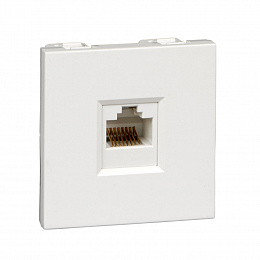 Розетка 1xRJ45 cat.5e формата 45х22,5 (белый RAL9010) W45 Systeme Electric. Вид 1