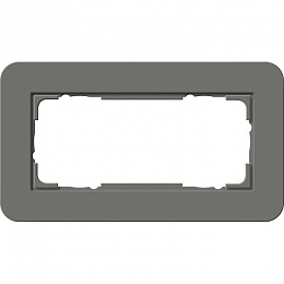 Рамка 2-постовая (темно-серый) E3 Gira. Вид 1