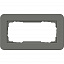Рамка 2-постовая (темно-серый) E3 Gira. Вид 1.