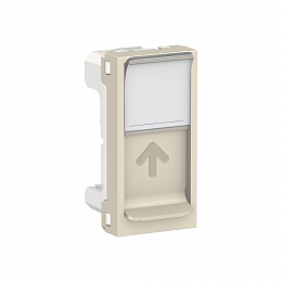 Лицевая панель RJ45, одиночная, без коннектора, 1 модуль (антрацит) Unica Modular Schneider Electric. Вид 1