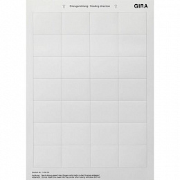 Вкладыши для надписей Gira. Вид 1