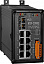 Индустриальный коммутатор: 8х10/100 Base-T Ethernet и 1 портом Multi-mode 100 Base-FX, IP20 ICP DAS. Вид 1.