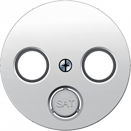 Накладка для антенной розетки 2 и 3 отверстия (полярная белизна, глянцевый) R.1 Berker. Вид 1