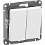 Выключатель 2-клавишный, IP44, сх.5, 10АХ, механизм (белый) AtlasDesign Aqua Systeme Electric. Вид 1.