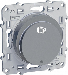 Выключатель карточный, с подсветкой, 10AX (белый) Odace Schneider Electric. Вид 1
