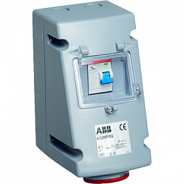 316 RPR6 Розетка с УЗО 316RPR6, 16А, 3Р+Е, IP44, 6ч ABB. Вид 1
