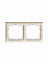 2512-92-507 Рамка 2-постовая с декоративной накладкой (слоновая кость) Basic55 ABB. Вид 4.