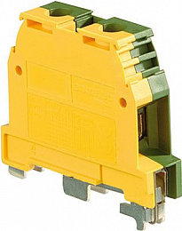 M16/12.P Клеммник винтовой до 16 мм² на DIN-рейку (жёлто-зелёный) TYCO. Вид 1