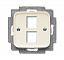 2561-02-212 Плата центральная (накладка) для 2-х разъёмов Modular Jack (артикулы 0210, 0211 и 0219), серия Busch-Duro 2000 SI, цвет слоновая кость A. Вид 1.
