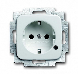 20 EUCBL-214 Розетка Schuko с индикацией LED, Reflex, белый ABB. Вид 1