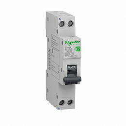 Дифф. автомат 1P+N 16A 30mA, тип АС, 4.5kA (хар-ка C) EASY 9 Schneider Electric. Вид 1