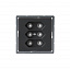 303UC-81 Розетка 3*EuroSocket 6А 230В, без заземления, антрацит ABB. Вид 1.