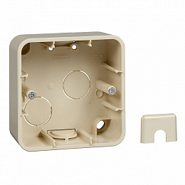 Коробка 1-постовая, О/У (бежевый) Merten M-Trend Schneider Electric. Вид 1