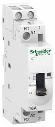 iCT Модульный контактор с ручным управлением 16A 1НО+1НЗ 230/240В АС Schneider Electric. Вид 1