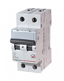 TX3 Автоматический выключатель 2-полюсный, 6А, 6kА (хар-ка В) Legrand. Вид 1