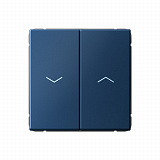 Выключатель 2-кл. для жалюзи, 2х сх.4, 10А, механизм (аквамарин) ARTGALLERY Systeme Electric