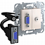 HD15+Minijack-коннектор (алюминий) Unica Top Schneider Electric. Вид 1.