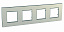 Рамка 4-постовая (титан) Unica Quadro Schneider Electric. Вид 1.
