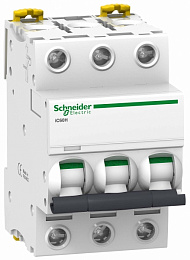 iC60H 3P 25А Автоматический выключатель 3-полюсный, 25А, 10кА (хар-ка B) Schneider Electric. Вид 1