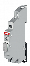 E215-16-11В Кнопка серая без подсветки без фиксации на DIN-рейку 16А 1НО+1НЗ ABB. Вид 1