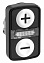 Головка кнопки двойная с маркировк + led zb4bw7a17157 Schneider Electric. Вид 1.