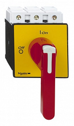 Рубильник 3-пол. 175А дверного монтажа (с красно-желтой ручкой)  Schneider Electric. Вид 1