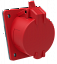 Розетка встраиваемая ССИ-424 32А-6ч/380-415В 3Р+PЕ IP44 MAGNUM ИЭК. Вид 1.