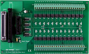 Выносная плата 24 изолированных выхода с фотоМОП реле, совместима с Opto-22 ICP DAS. Вид 1