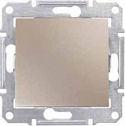 Переключатель 1-клавишный, перекрестный, IP44, сх. 7, 10а, 250В (титан) Sedna Schneider Electric. Вид 1