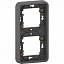 Рамка 2-постовая вертикальная IP55 (антрацит) Mureva Styl Schneider Electric. Вид 1.