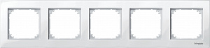 Рамка 5-постовая, sm (белый) Merten M-Plan Schneider Electric. Вид 1