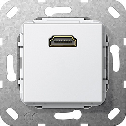 Розетка HDMI (белый) System 55 Gira. Вид 1