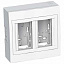 Коробка нар.монт 2х2 верт.с рамкой r9003 Schneider Electric. Вид 1.