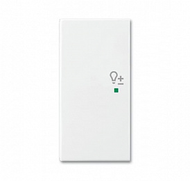 SRD-2-L-94 Клавиша двойная левая free@home, светорегулятор, Basic 55, альпийский белый ABB. Вид 1