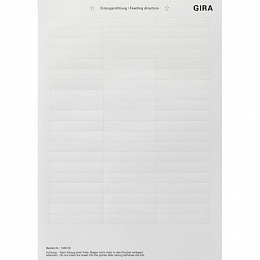 Вкладыши для надписей Gira. Вид 1