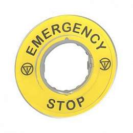 Маркировка 3D "EMERGENCY STOP" Schneider Electric. Вид 1