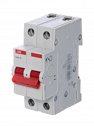 BMD51250 Рубильник 2-полюсный модульный 50А (красный рычаг) ABB. Вид 1