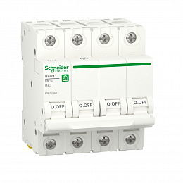 Автоматический выключатель 4-полюсный (АВ) B 63А 6кA Schneider Electric. Вид 1